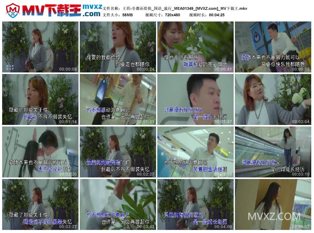 王玥-全都还给你_国语_流行_MEA01349